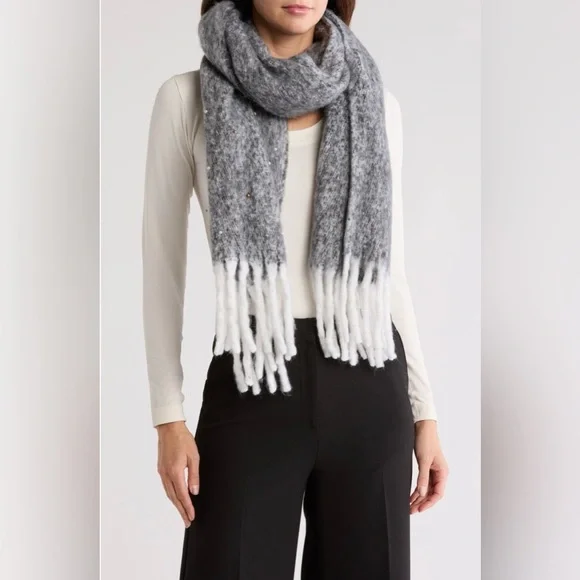 Nordstrom Faux Pearl Embellished Scarf - Picture 1 of 4